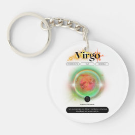 Modern Zodiac Sign Virgen Quote Earth Element Schlüsselanhänger
