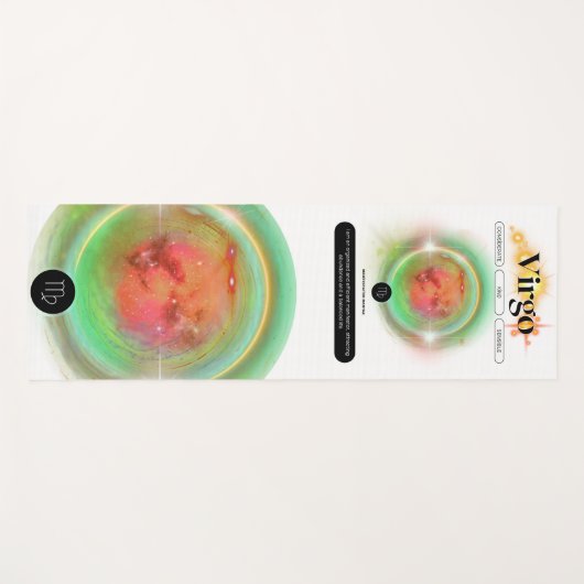 Modern Zodiac Sign Virgen Quote Earth Element Yogamatte (Vorderseite (Horizontal))