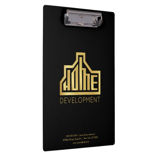 Modern Zuhause Development Logo Real Anwesen Klemmbrett (Rechts)