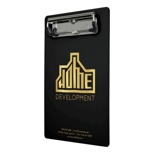 Modern Zuhause Development Logo Real Anwesen Mini Klemmbrett (Gewinkelt2)