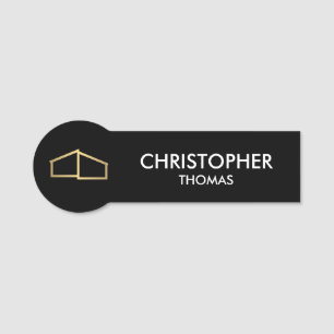 Modern Zuhause Logo Real Anwesen, Realtor Black/Go Namensschild