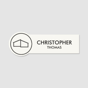 Modern Zuhause Logo Real Anwesen, Realtor Elfenbei Namensschild