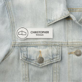 Modern Zuhause Logo Real Anwesen, Realtor Elfenbei Namensschild (Beispiel)