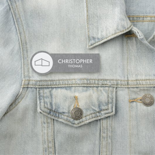 Modern Zuhause Logo Real Anwesen, Realtor Gray Lin Namensschild (Beispiel)