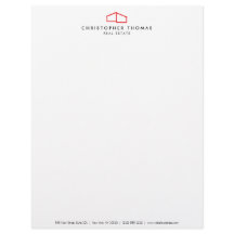 Modern Zuhause Logo Real Anwesen, Realtor Rot/Weiß