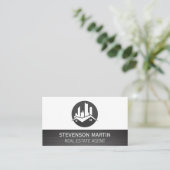 Modern Zuhause Real Anwesen Logo Visitenkarte (Stehend Vorderseite)