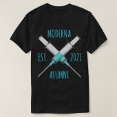 Moderna Est 2021 Alumni Funny Vaccine  T-Shirt (Design vorne)