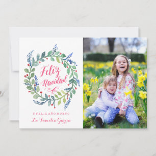 Moderna Feliz Navidad Tarjeta De Navidad Feiertagskarte