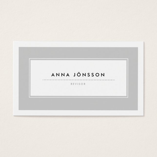 Moderna Grå Visitkort (Vorderseite)