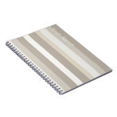 Moderna Linear | Alabaster & Bone Custom Notizblock (Rechte Seite)