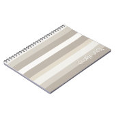 Moderna Linear | Alabaster & Bone Custom Notizblock (Linke Seite)