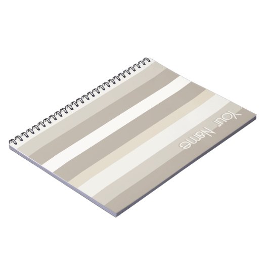 Moderna Linear | Alabaster & Bone Custom Notizblock (Linke Seite)