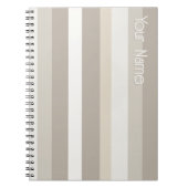 Moderna Linear | Alabaster & Bone Custom Notizblock (Vorderseite)