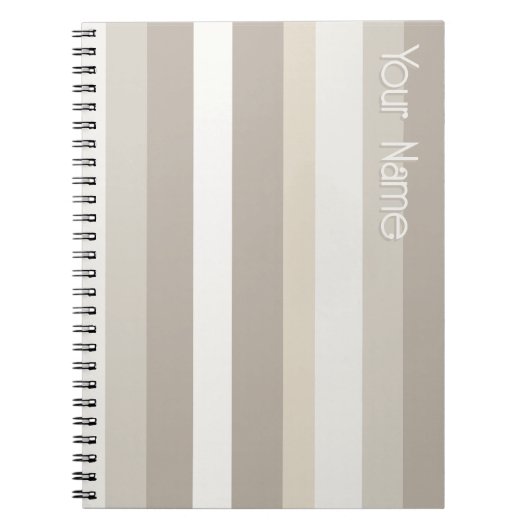 Moderna Linear | Alabaster & Bone Custom Notizblock (Vorderseite)