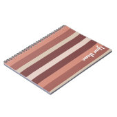 Moderna Linear | Antique Rose & Kupfer Notizblock (Linke Seite)