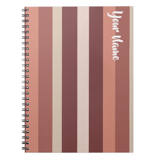 Moderna Linear | Antique Rose & Kupfer Notizblock (Vorderseite)