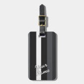 Moderna Linear | Carbon & Obsidian Gepäckanhänger (Vorderseite vertikal)