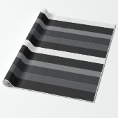 Moderna Linear | Carbon & Obsidian Geschenkpapier (Ungerollt)