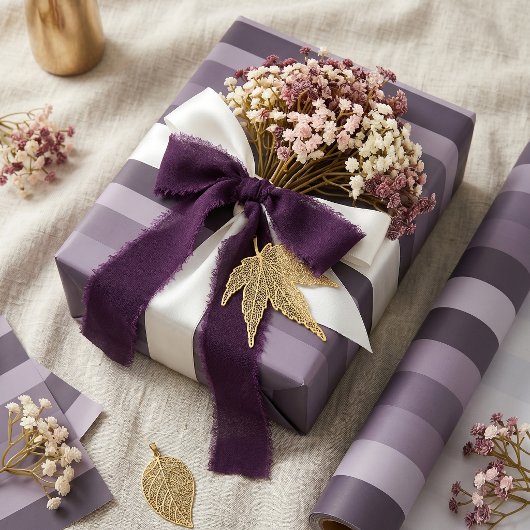 Moderna Linear | Distel & Räucherpflaume Geschenkpapier