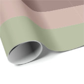 Moderna Linear | Gealterter Salbei & Teerose Geschenkpapier (Rolleneckpunkt)