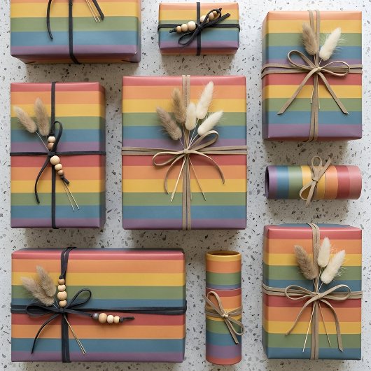 Moderna Linear | MCM Regenbogen Geschenkpapier