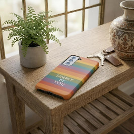 Moderna Linear | MCM Regenbogen sei du selbst Samsung Galaxy Hülle