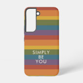 Moderna Linear | MCM Regenbogen sei du selbst Samsung Galaxy Hülle (Rückseite)