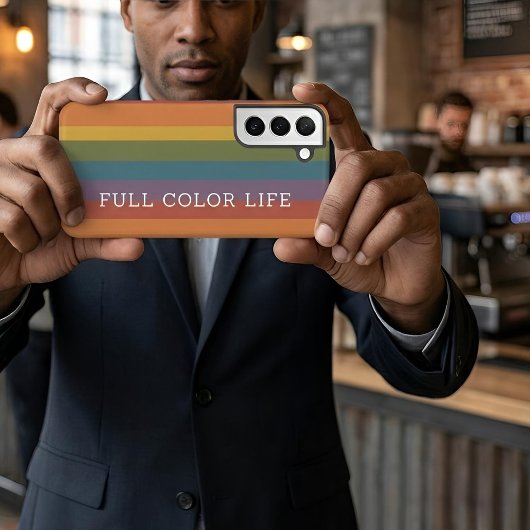 Moderna Linear | MCM Regenbogen Vollfarbe Samsung Galaxy Hülle