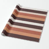Moderna Linear | Terrakotta & Aprikose Geschenkpapier (Ungerollt)