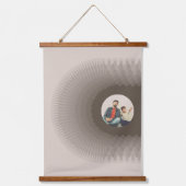 ModernAbstract Ripple Boho Personalized Wandteppich Mit Holzrahmen (Vorderseite)