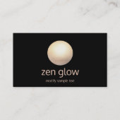 ModernBlack Minimalistischer Gold-Circle Visitenkarte (Vorderseite)