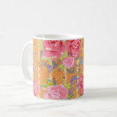 modernchintz_orange kaffeetasse (Vorderseite Links)