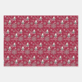 ModernCute Santa Snowflakes Muster Geschenkpapier Set (Vorderseite 3)