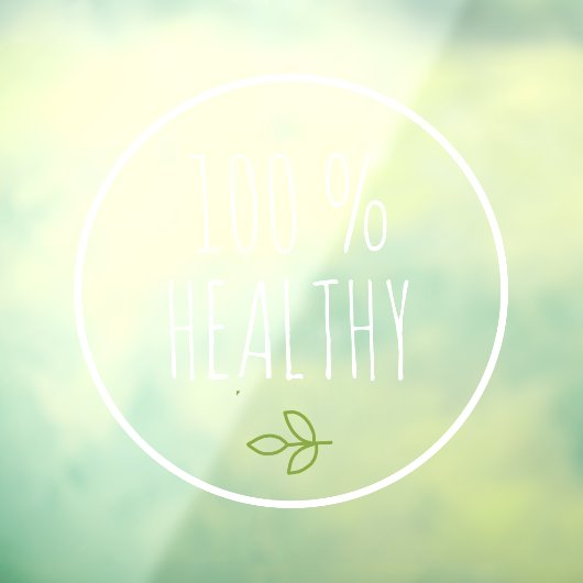 Moderne 100 % gesund | Gesunde Lebensmittel | Öko Fensteraufkleber (Blatt 3)