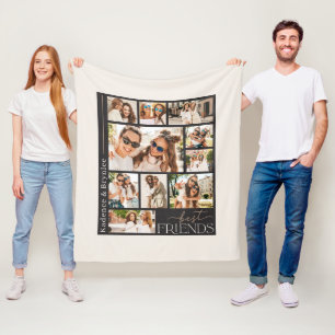 Moderne 10-Foto-Collage-Beste-Freundinnen in belie Fleecedecke