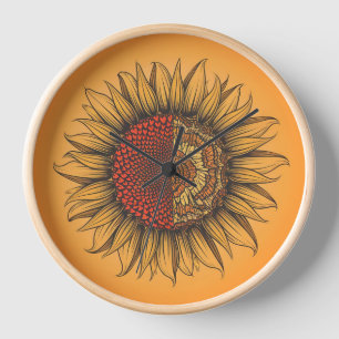 Moderne 10" Holzrundschalenuhr Uhr