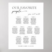 Moderne 10 Tische Begrüßungskarte Poster (Vorne)