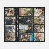 Moderne 11 Multi-Foto Collage Keepake Fleecedecke (Vorderseite (Horizontal))
