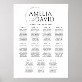 Moderne 11 Tische Begrüßungssitzkarte Poster (Vorne)