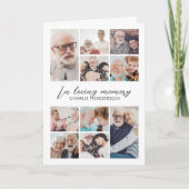 Moderne 12-Foto-Beerdigung für das liebende Gedäch Programm (Vorderseite)