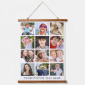 Moderne 12 FotoCollage Wandteppich Mit Holzrahmen (Vorderseite)