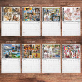 Moderne 12 Fotos pro Monat FotoCollage Kalender