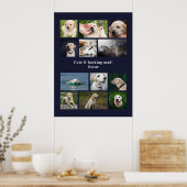 Moderne 12 Hunde Foto personalisierte Collage Poster (Küche)