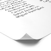 Moderne 12 Tische Begrüßungssitzkarte Poster (Ecke)