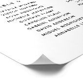 Moderne 12 Tische Begrüßungssitzkarte Poster (Ecke)