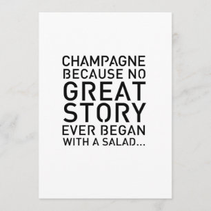 Moderne 12x18 Table Sign Champagne Einladung