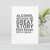 Moderne 12x18 Table - Zeichen für Alkohol Einladung (Stehend Vorderseite)