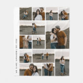 Moderne 13-Bild-Collage bearbeitbare Farbe Fleecedecke (Vorderseite)