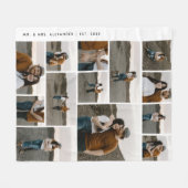 Moderne 13-Bild-Collage bearbeitbare Farbe Fleecedecke (Vorderseite (Horizontal))