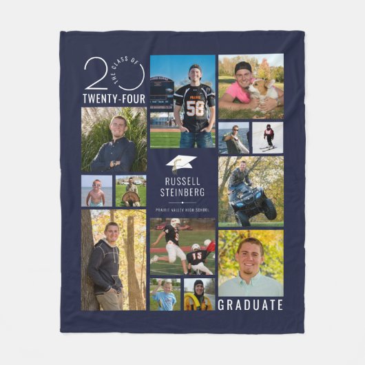 Moderne, 13 Jahre lange Collage Class - benutzerde Fleecedecke (Vorderseite)